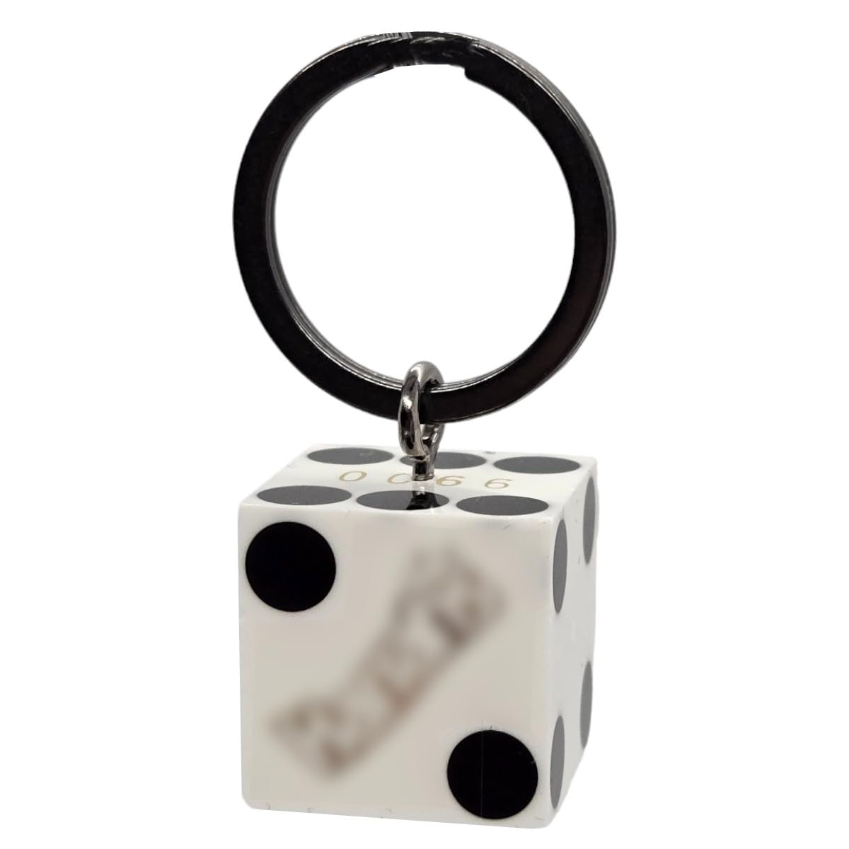 Cyber-Deals Novelty Key Ring Featuring Authentic Las Vegas Lake Tahoe Reno Nevada Casino Craps Dice (White)