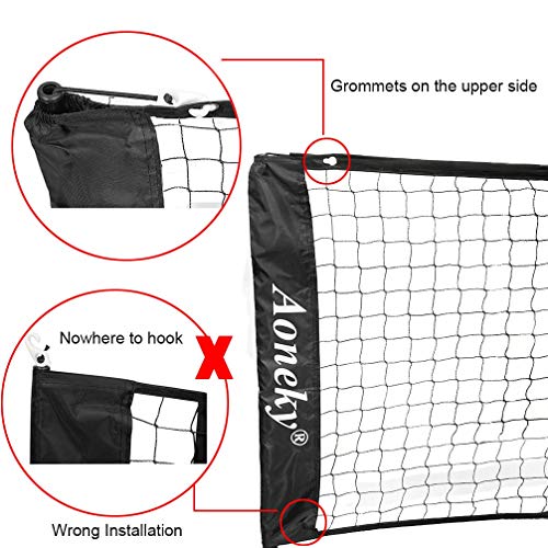 Aoneky Tennis Rack en Net Kit 3M/6M x 84cm - Draagbaar Opvouwbaar Pickleball Tennisnet met Opbergtas - Indoor Outdoor… - Image 7