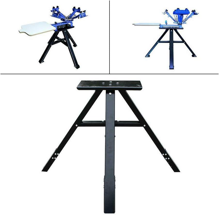 QOMOLANGMA Silk Screen Printing Press Stander 4 Color 1 Station Screen Printer Floor Type Holder Screen Printing Press Machine Stander