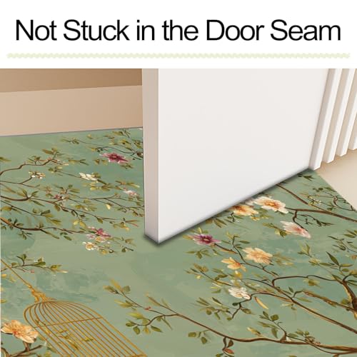 Tapis fleurs orientales lavable en machine avec dossier antidérapant - 6