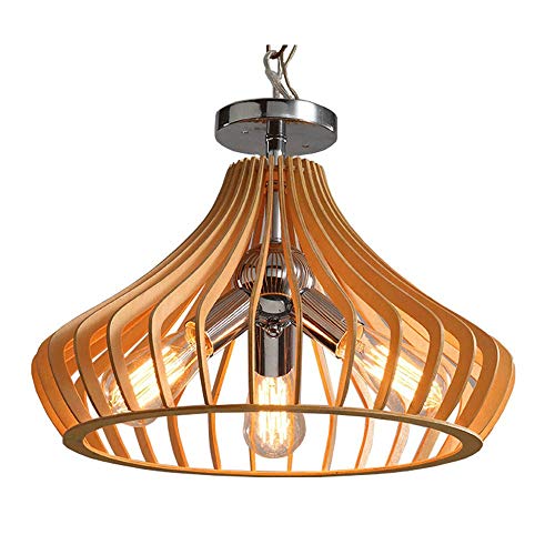 Preisvergleich Produktbild JYDQM Holzdecke Pendelleuchte, Moderne und zeitgenössische Hängelampe mit Verstellbarer Schnur for Küche, Esszimmer oder Wohnzimmer, Schlafzimmer oder Büroräume