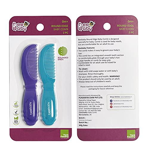 BeeBaby-Round-Edge-Baby-Comb-Pack-of-2-Blue-Violet-0M