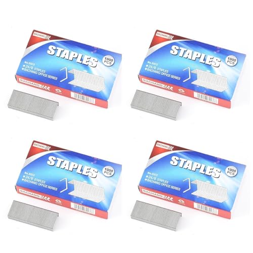 NIYATA 4000Pcs Agrafes 24/6,Agraphes 24/6,Agrafes Universels pour Agrafeuse de Bureau,Utilisé pour Relier Des Documents dans Les Bureaux, Les Entrepôts et...