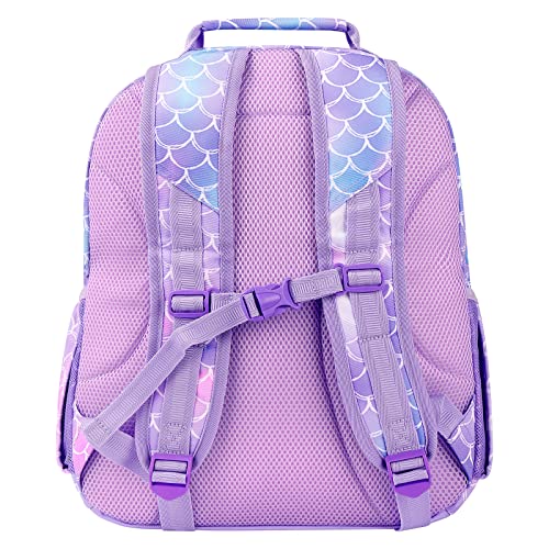 Choco Mocha Mermaid Backpack For Girls Kindergarten Backpack For Girls Preschool Backpack For Kids Backpacks For Girls 15 Inch Backpack Girls Scale Bookbag School Bag 3-5 4-6 With Chest Strap Purple #TOP1