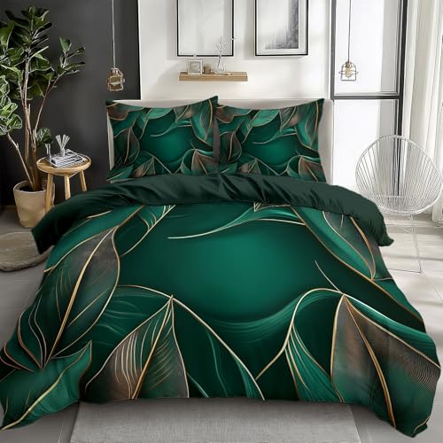 100% Microfiber Kids Bedding Deep Forest Green Comforter Cover Queen,