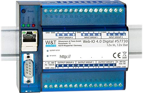 W&T 57730 Web-IO 4.0 Digital, 12x Input, 12x Output