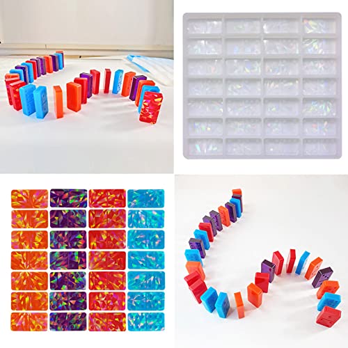 Light and Shadows Epoxy Resin Holographics Dominos Game miniatura 3