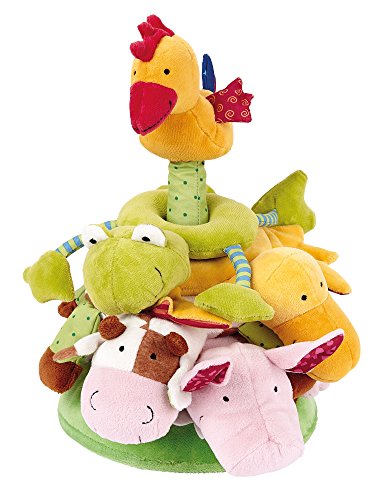Preisvergleich Produktbild sigikid, Mädchen und Jungen, Stapelturm Bauernhof Tiere, PlayQ, Mehrfarbig, 49419