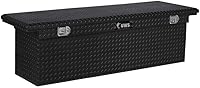 UWS EC10802 69-Inch Gloss Black Low Profile Aluminum Truck Bed Toolbox with RigidCore Lid