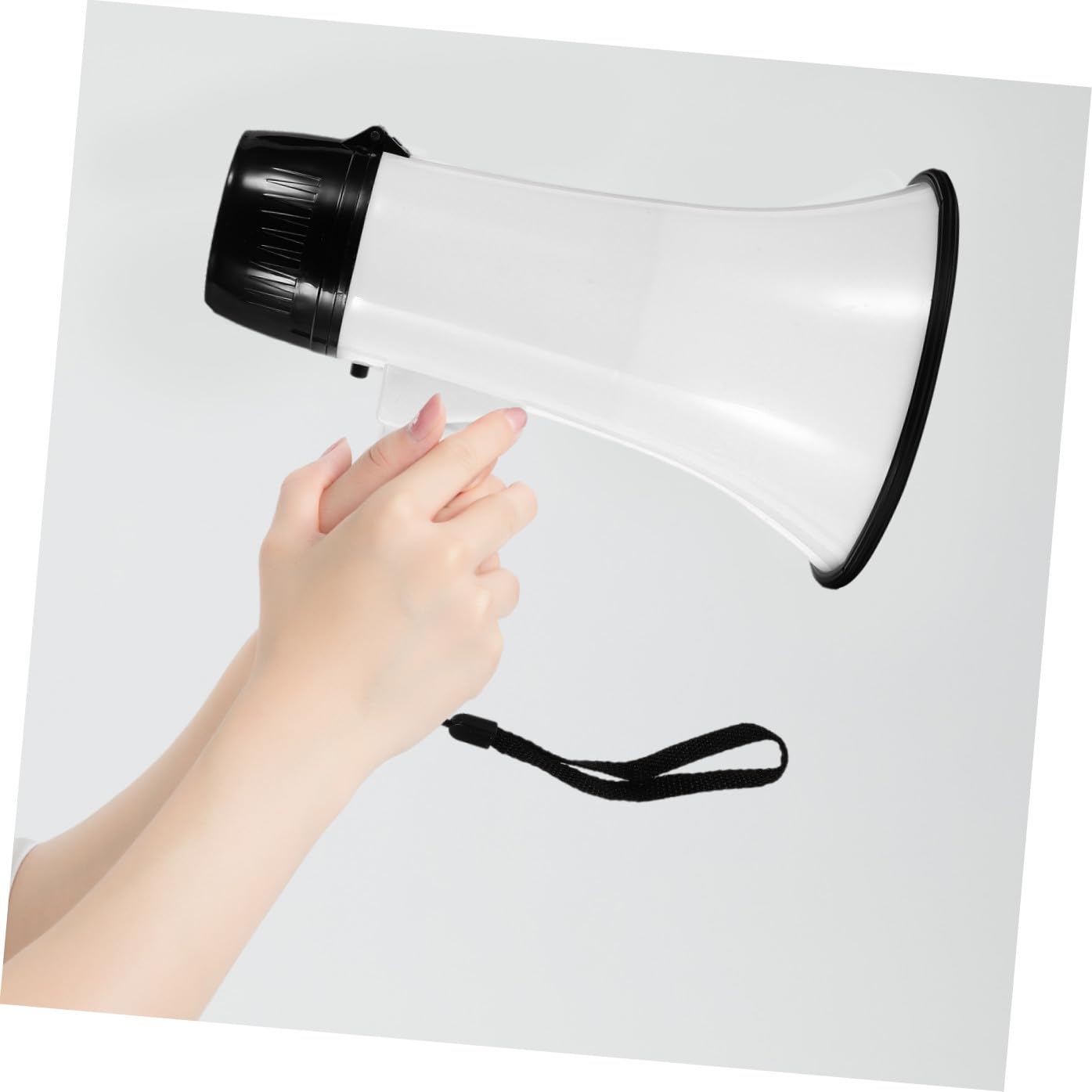 Megáfono Portátil Blanco Grabación y Amplificador de Sonido con Micrófono para Guía y Vendedor Resistente y Plegable