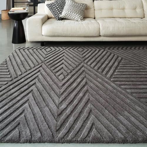 Image of Soft Woolen Modern Collection Tufted Carpet for Living Room Bedroom and Hall Size 6 x 9 Feet Color Multi