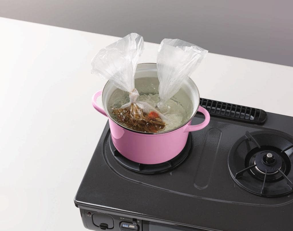 Food boiling (cooking) bags, Made in Japan, For seafood, vegetables, meat, eggs, etc. Simply for any type of food. Food Grade material from Japan, 80 bags