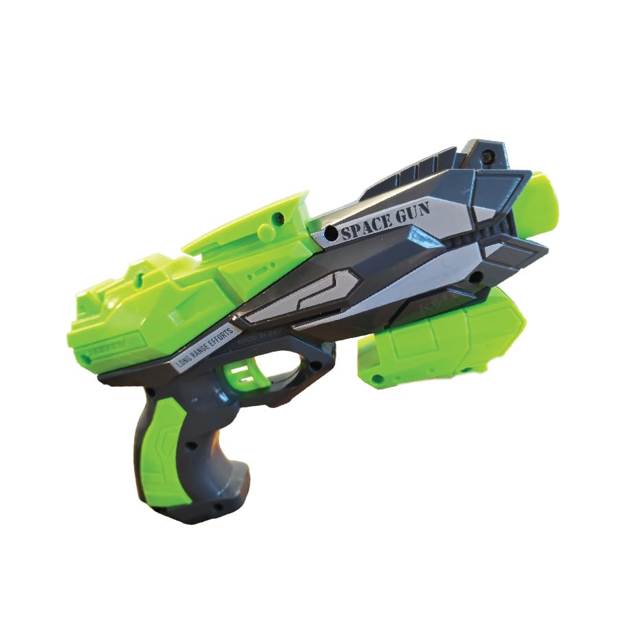 Image of ToyMagic Thunder Striker Space Gun with 6 Bullets|Pull Back, Buckle Board Machine|Soft Bullet Gun for Kids 6+|Foam Blaster Gun|Birthday Gift|Action Toy in Safe for Kids|Made in India