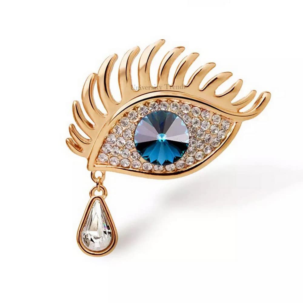 University Trendz Evil Eye Brooch Pin with Unique Crystal for Women & Girls - Best Jewelry Gift (B0BKSQ9YHY) Amazon Price History, Amazon Price Tracker