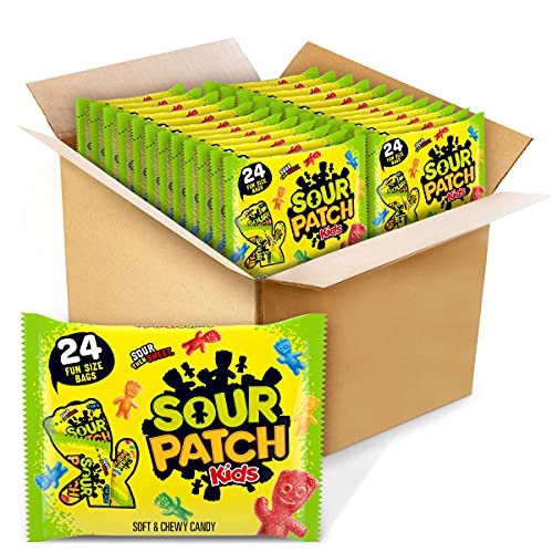 Sour Patch (SOUDM) Kids Soft & Chewy, 576 Snack Pack, Assorted, 24 Count (Pack of 24)