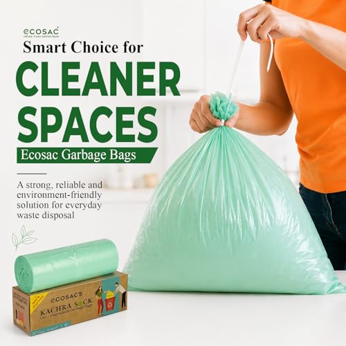 Image of Kachra Sack | Garbage Bags With Ties |Degradable | Trash Bags | Small Size | 17 x 19 Inches | 30 Rolls Each| Leak Proof | Eco-Friendly |Pack of 1