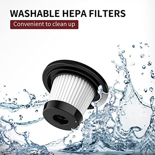 KYG Aspirateur à Main sans Fil, 8500PA Aspirateur Puissant, 2500mAh Aspirateur de Voiture Portable USB Charge avec Sèche Filtre Lavable, Aspirateur Humide et Sec pour Maison, Voiture, Bureau, Table - Image 7