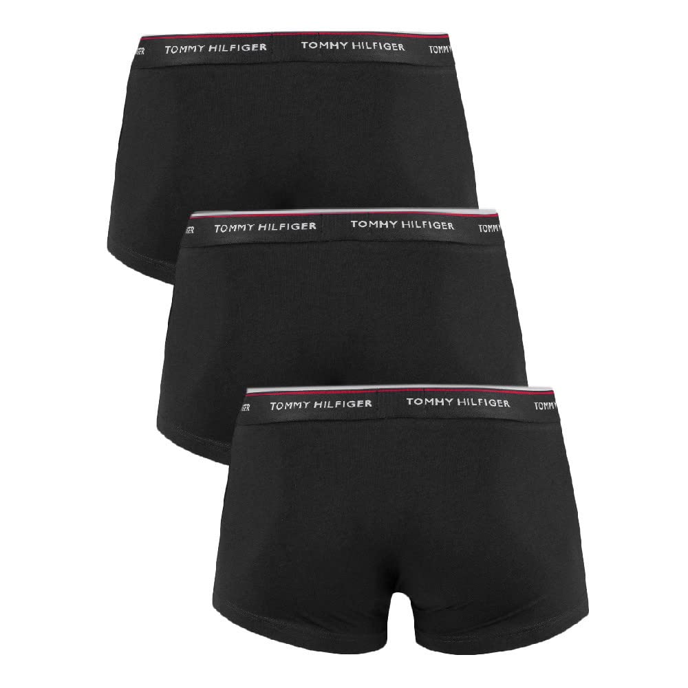 Tommy Hilfiger Herren Boxershorts Trunks Unterwäsche, Mehrfarbig (Black), S