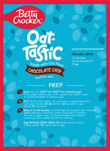 Miniatura 3 de Betty Crocker Mezcla de muffins de chispas de chocolate Oat-Tastic, 16.4 oz
