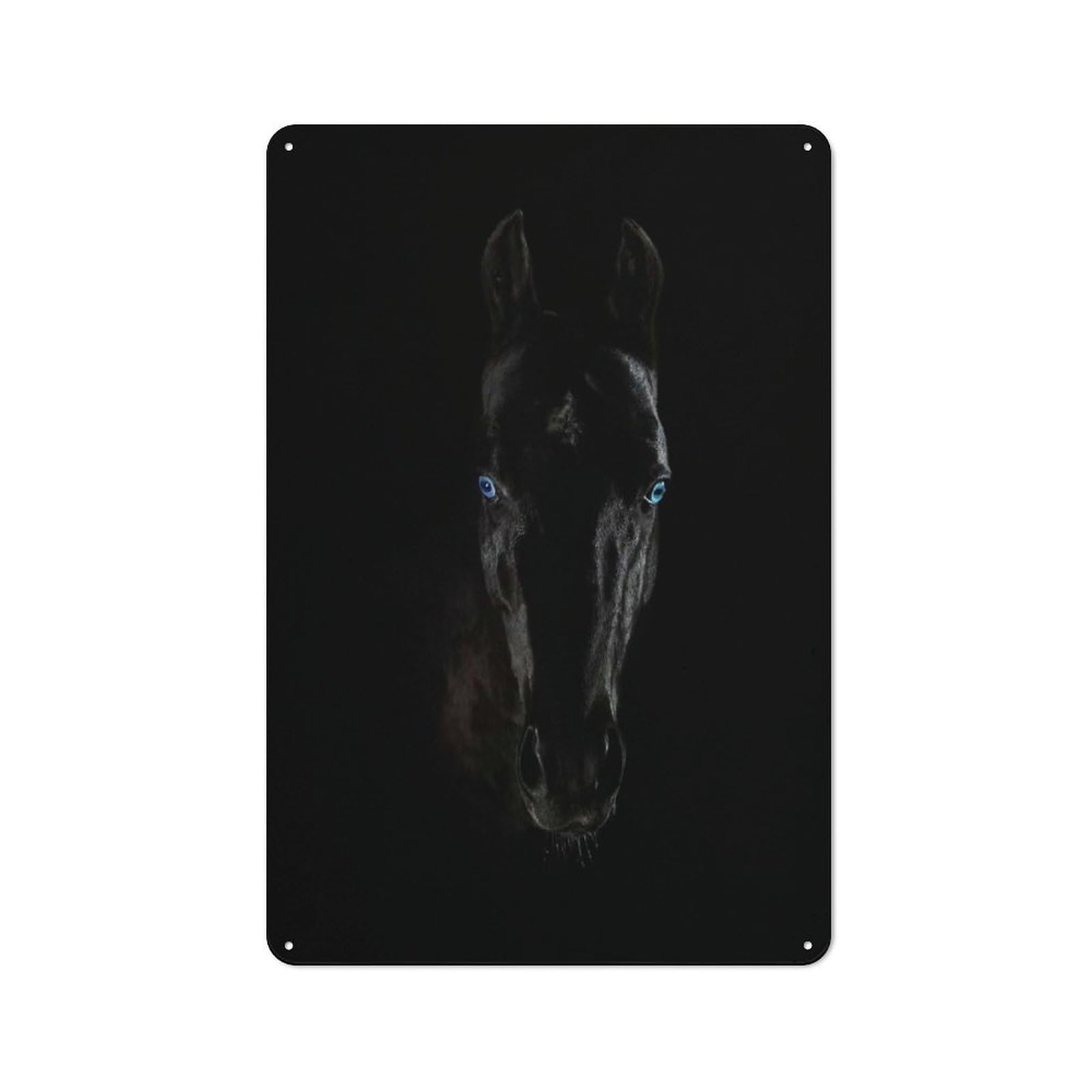 Junmoney Style-4 Horse Portrait Poster Industrial-Style Tin Sign 30X20cm For Café Or Home Bar, For Cooler-Month Interiors With Industrial Character