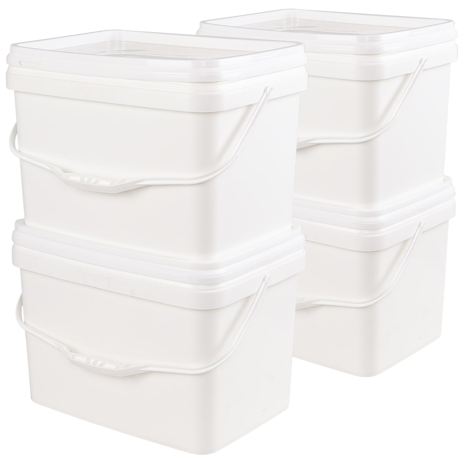 Hommp 5 Gallon Rectangular Bucket White