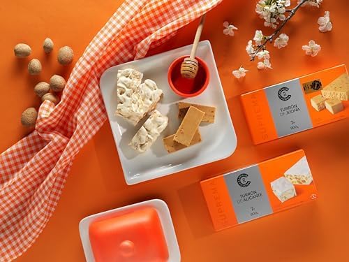 Castillo de Jijona Nougat aus geröstetem Eigelb, 200 g, traditionell, weich und cremig, glutenfrei, hohe Qualität, 18 Monate Lebensdauer, Handgemachtes Rezept - Spanien (Jijona)