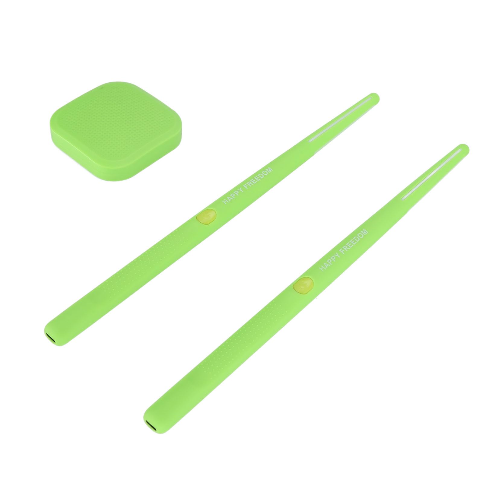 Juego de batería de aire Baquetas de batería de aire electrónicas Kit de batería virtual portátil con tecnología de detección de movimiento 3D para principiantes Adultos Prá (Verde)