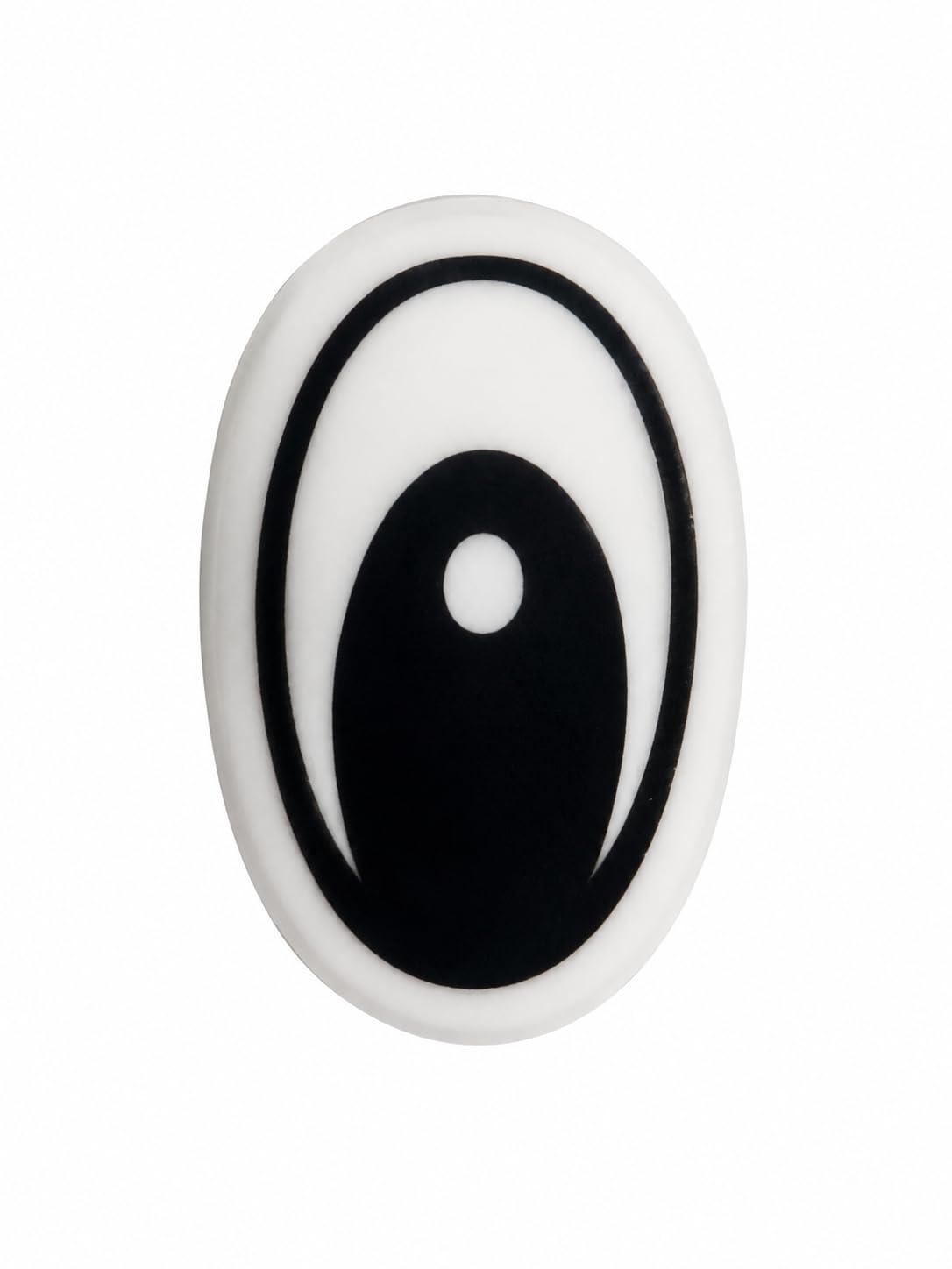 Oval Plastic Doll Eyes for Crafting - Pack of 100pcs, Black and White Anime Style Acrylic Cartoon Eyes with Flat Back for Amigurumi, Teddy Bear, Clay & Soft Toys Making-image-8