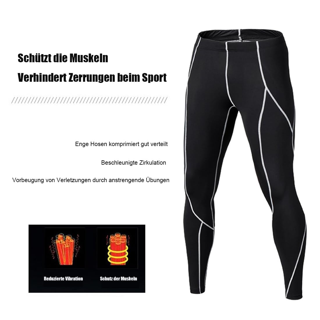 BUYKUD Pantalon de compression pour enfant et garçon - Sous-vêtement de sport de football - Survêtement fonctionnel.