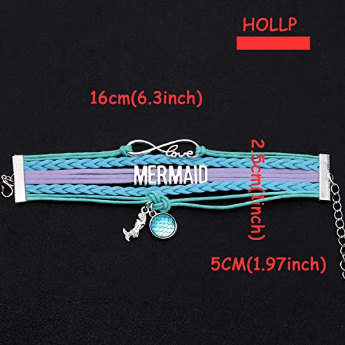 HOLLP Mermaid Infinity Love Bracelet Mermaid Jewelry Beach Jewelry Mermaid Gifts for Girls2