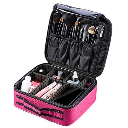 Preisvergleich Produktbild QHYAH Kosmetiktasche Multifunktions Mann Frauen Kosmetiktasche Nylon Kosmetiktasche Beauty Case Make Up Organizer Kulturbeutel Kits Lagerung Reisetasche,Rosa