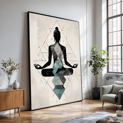 Peinture moderne méditation et impression d'art pleine conscience abstraite