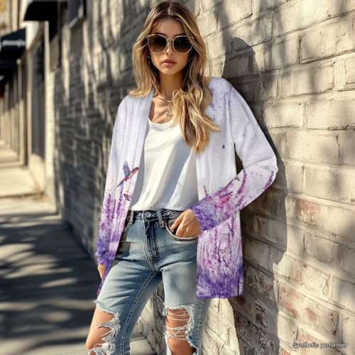 Image of Womens Open Fron Cardigan Sweaters Long Sleeve Tops Daily Coats