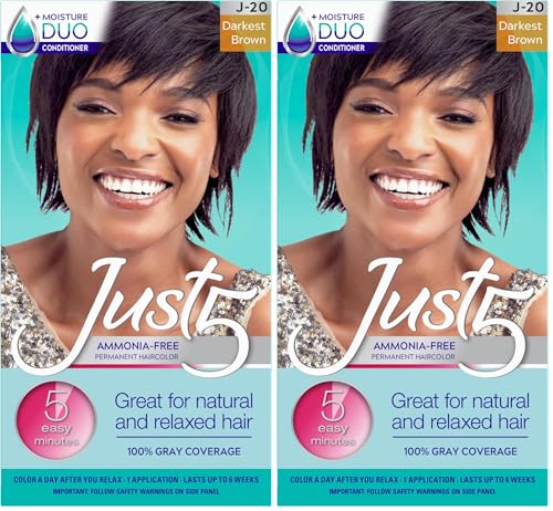 Just 5 Women's 5 Minute Permanent Hair Color - Darkest Brown