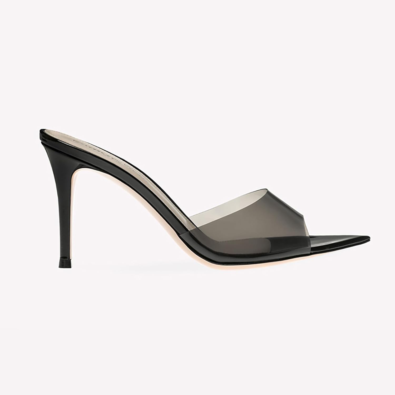 Women'S Transparent Strap Pointed Open Toe Stiletto Slide Sandals Fashion Slip On Sexy Clear High Heel Mule Sandals Summer Backless Party Prom Wedding Dress Slipper Shoes - Image 4