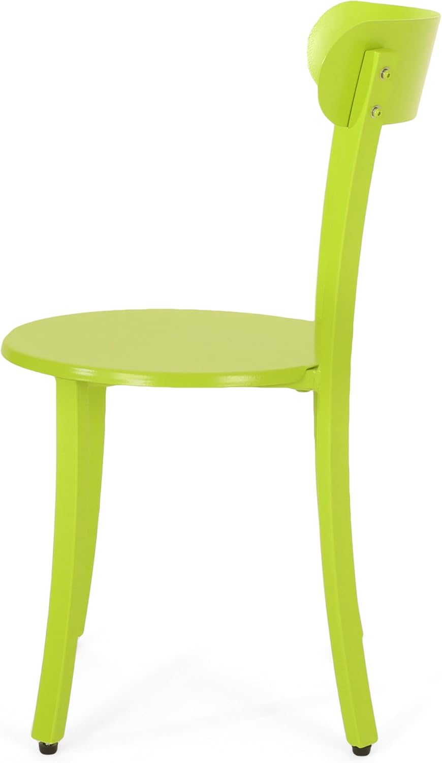 Christopher Knight Home Larson Outdoor Bistro Set, Matte Lime Green