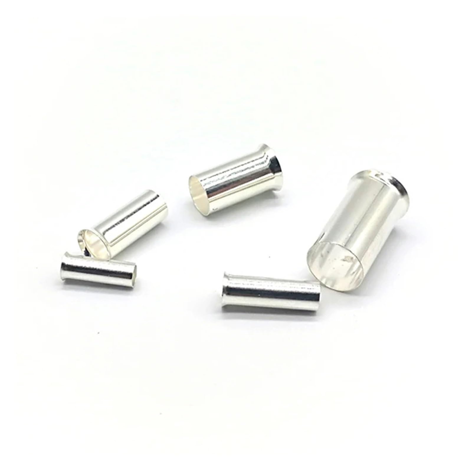 Terminales de Extremo de Cable Desnudo de Tubo de Cobre, Conector de Cable Desnudo de engarce eléctrico EN0508 ~ EN50-20, Casquillos de Cable 22-1/0AWG 0,5~50mm²(EN4009 (1000pcs))