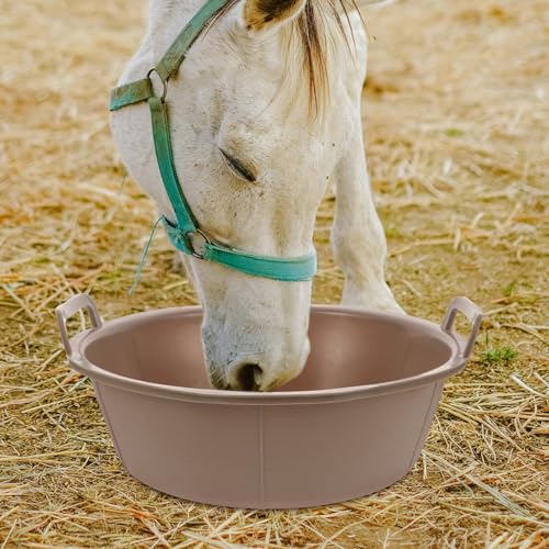 Happyyami Balde De Alimentação Para Cavalos Balde Portátil Para Alimentação De Cavalos Tigela De Ali