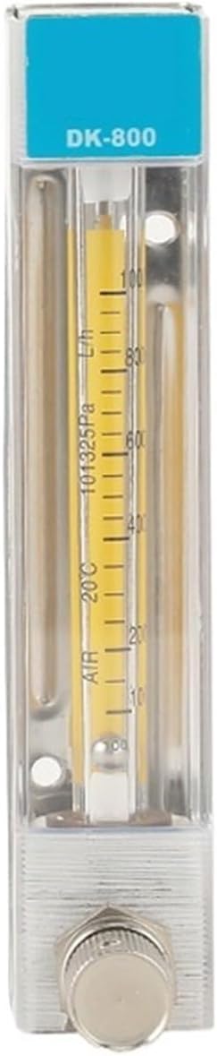 DK800-6 Series Glass Rotor Flowmeter with Regulating Valve Micro Measurement Gas-liquid Rotor Flowmeter(Yellow)