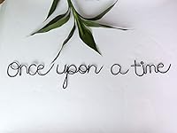 Vista 2 de Letrero 'Érase una vez', decoración de pared para guardería, decoración de sala de juegos, arte de palabras para pared, placas para niños