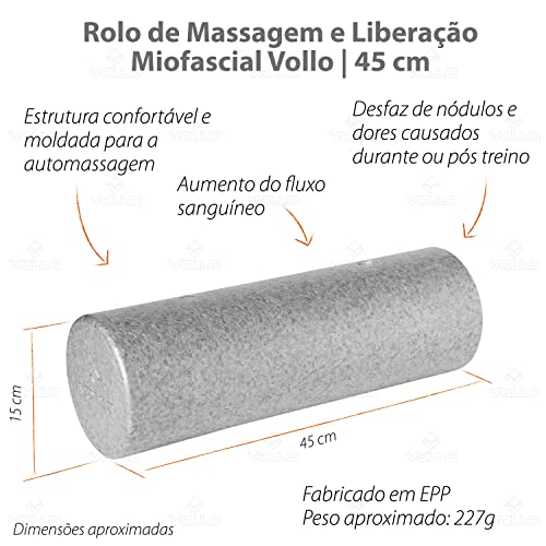 Rolo de Massagem e Liberação Miofascial 45*15 Vollo Sports