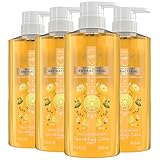 Safeguard Antibacterial Liquid Hand Soap, Micellar Deep Cleansing, Washes Away 99% Bacteria, Made with Natural Moisturizers & Skin Conditioners, PH Balanced, Sparkling Citrus Scent 15.5 oz (Pack of 4)