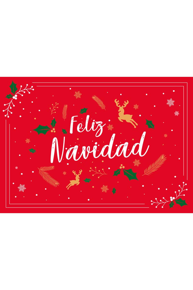 DISBACANAL Balconera Feliz Navidad roja