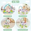 HONEY JOY Baby Bouncer Activity Center, 4 in 1 Toddler Bouncing Activity Saucer & Playtime Mat & Activity Table, Toy Rack, 3 Adjustable Heights, Foldable Activity Center for Infant Boys Girls