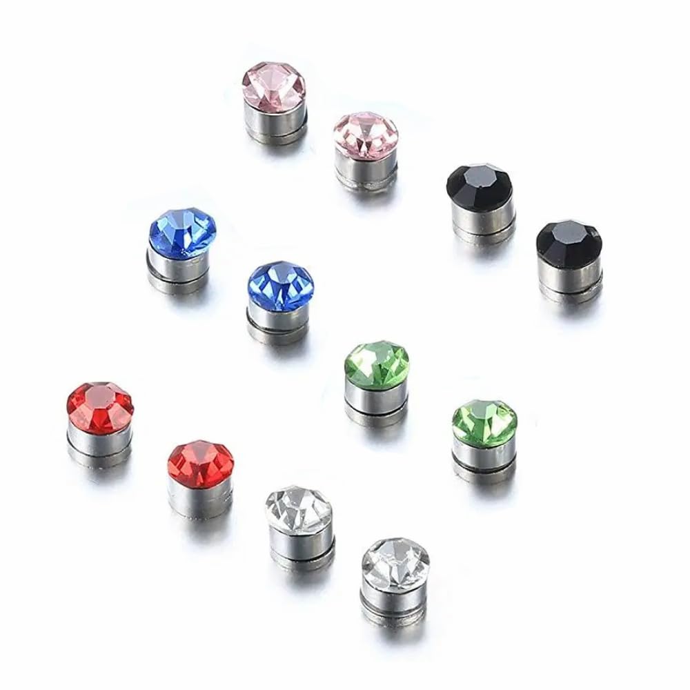 Via Mazzini No-Piercing Required Tiny 3mm Clip-On Magnetic Nose/Ear Stud For Women And Girls (ER2694) 6 Pairs (B0DFQFDT19) Amazon Price History, Amazon Price Tracker