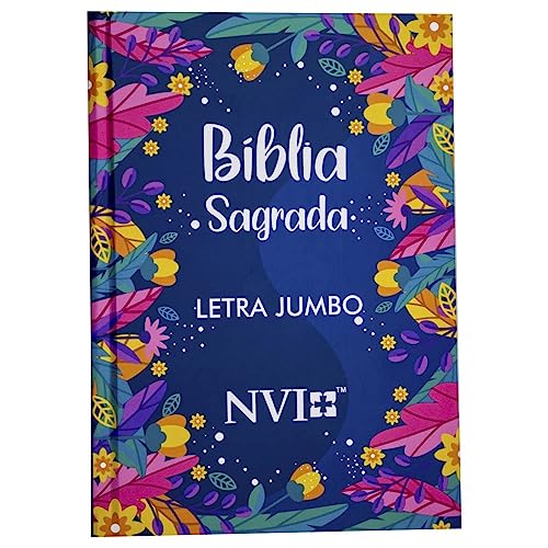 Bíblia jumbo NVI ‐ folhagens azul: