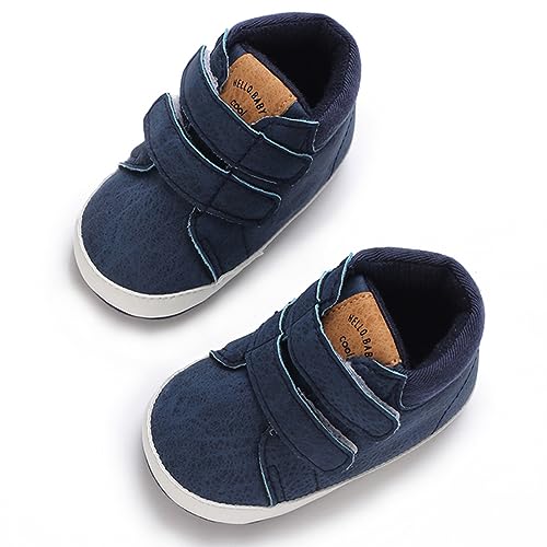 Image of E-FAK Baby Shoes Boys Girls Infant Sneakers Non-Slip Rubber Sole Toddler Crib First Walker Shoes