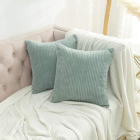 Volcanics Duck Egg Blue Cushion Covers Pack of 2 Cover