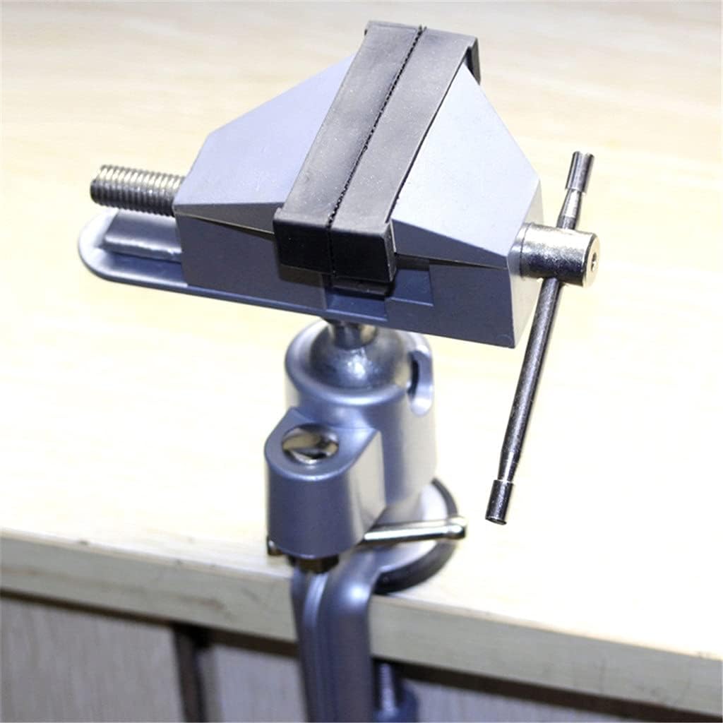 Portable 360° Table Swivel Vise Woodworking Universal Mini Clamp-on Bench Rotating Drill Stand Hobby Use DIY