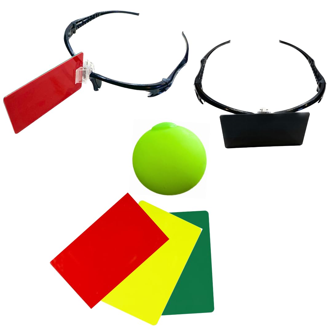 Brock Beaded String with 3 Sliding Beads for Hand-Eye Coordination & Reaction Training – Train Reflexes & Enhance Peripheral Awareness for Sports & Activities – Reflex Ball & Nose Cards - 10 Foot